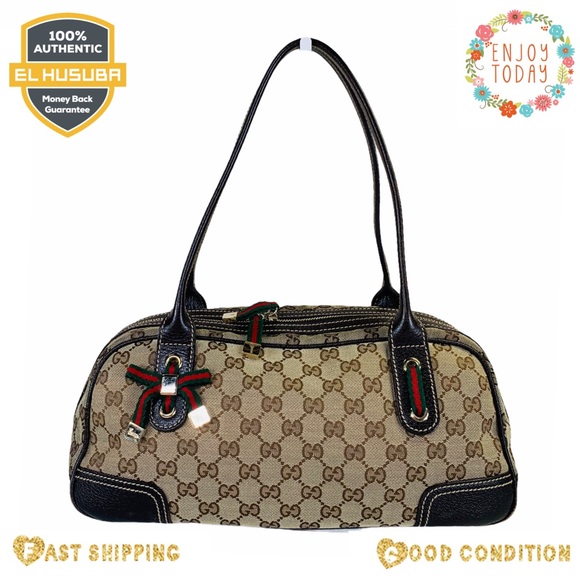 Gucci Handbags - Gucci Shoulder Bag  Brown Canvas Leather
